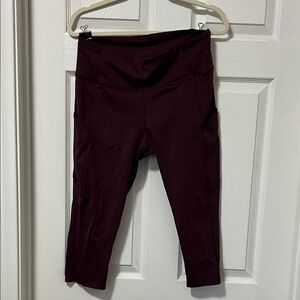 Lululemon Burgundy High-Waisted Leggings - size 12
